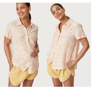 HATCH Savannah top sz 3 L Pink Bandana Floral print NWT Maternity